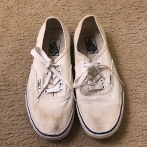 Cream / white Vans